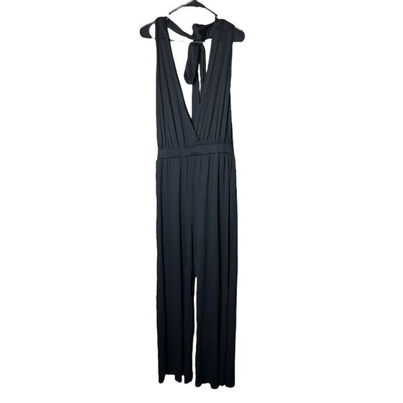 Cider Black Halter Top Jumpsuit - Picture 1 of 6